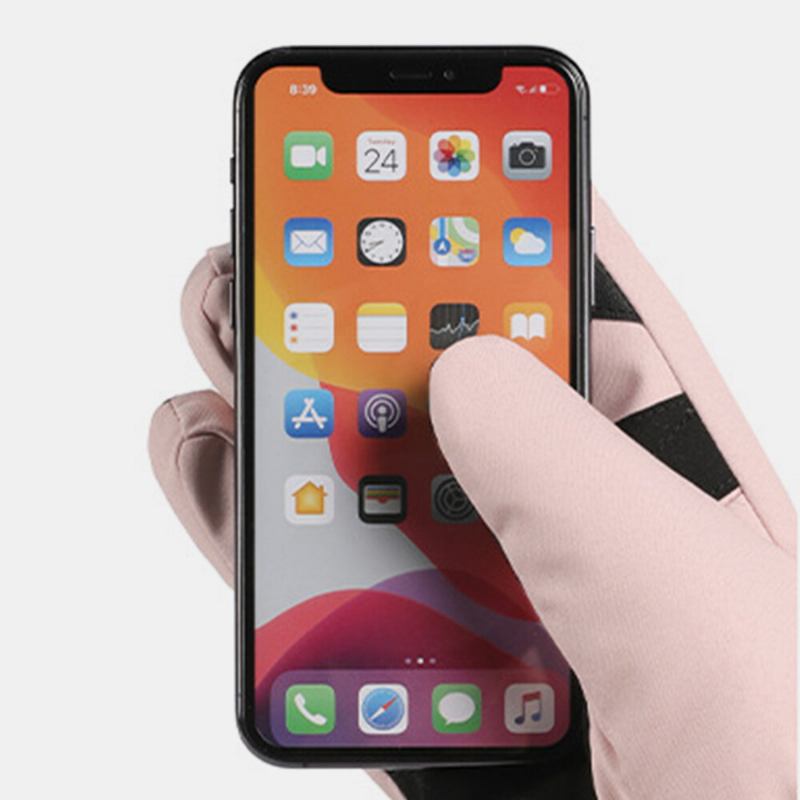Kvinder Screentouch Vindtæt Vandtæt Ridning Skiløb Varm Sport Fuldfingerhandsker