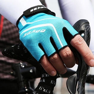 Sommer Half Finger Handsker Stødabsorberende Våddræning Til Udendørs Cykling