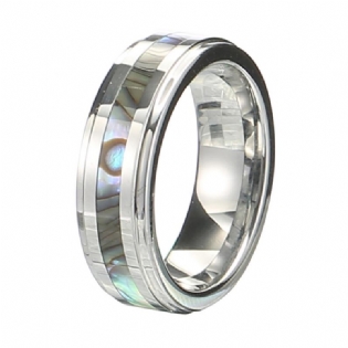 Klassisk 6mm Tungsten Carbide Ring Shell Tungsten Steel Farveægte Anallergiske Ringe Til Mænd Kvinder
