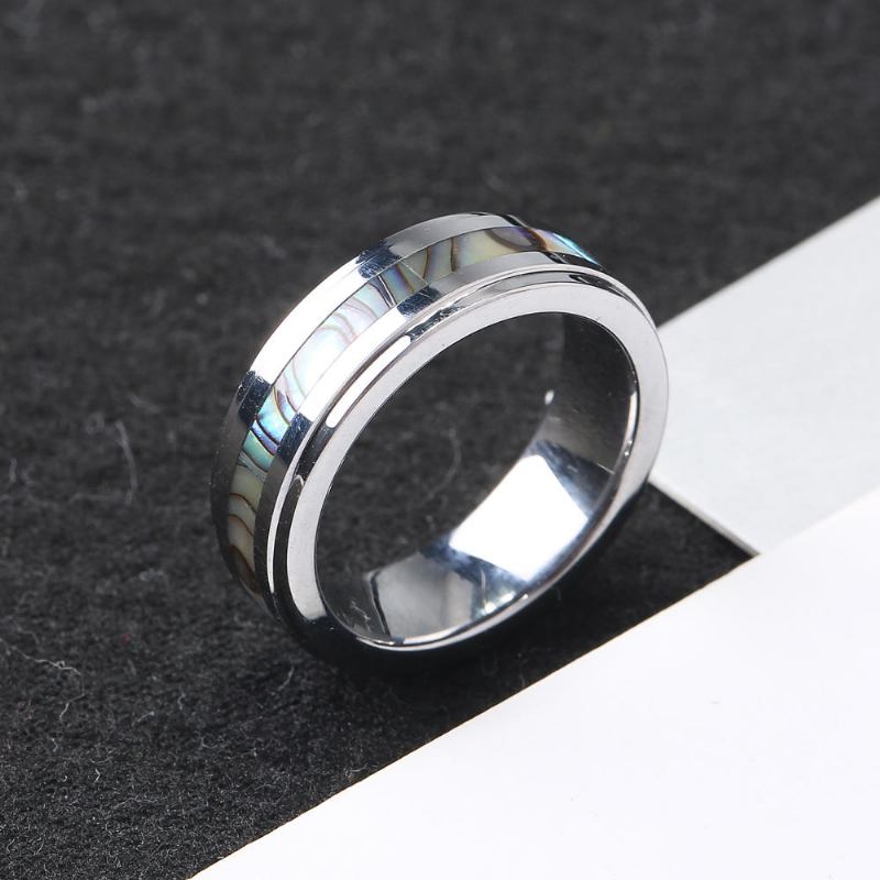 Klassisk 6mm Tungsten Carbide Ring Shell Tungsten Steel Farveægte Anallergiske Ringe Til Mænd Kvinder