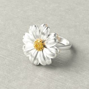 Trendy Chrysanthemum Small Daisy Flower Dameringe Wild Small Fresh Diamond Mount Smykker