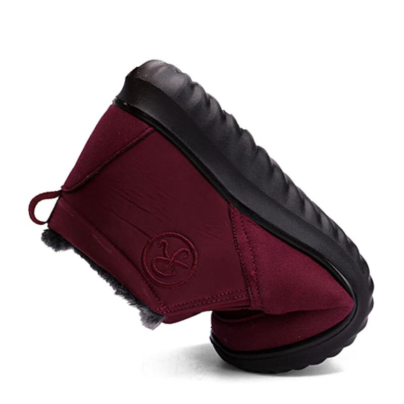 Dame Comfy Warm Foring Vandtæt Slip On Snow Boots