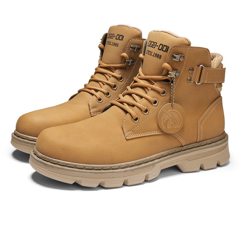 Mænd Classic Comfy Rund Toe Non Sip Outdoor Tooling Boots