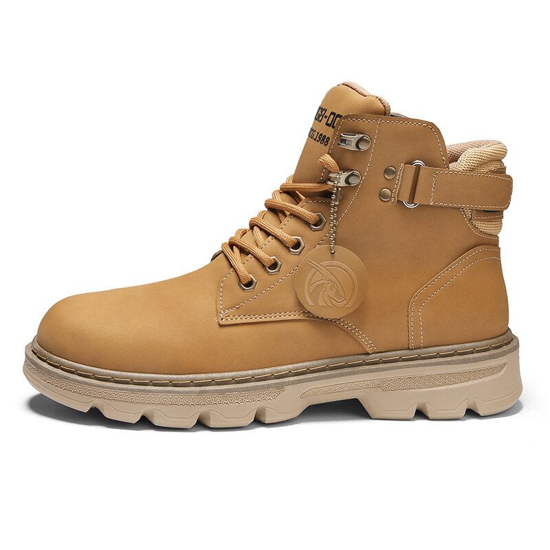 Mænd Classic Comfy Rund Toe Non Sip Outdoor Tooling Boots