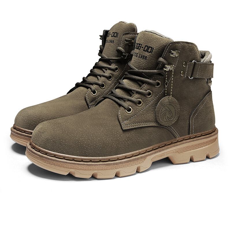 Mænd Classic Comfy Rund Toe Non Sip Outdoor Tooling Boots