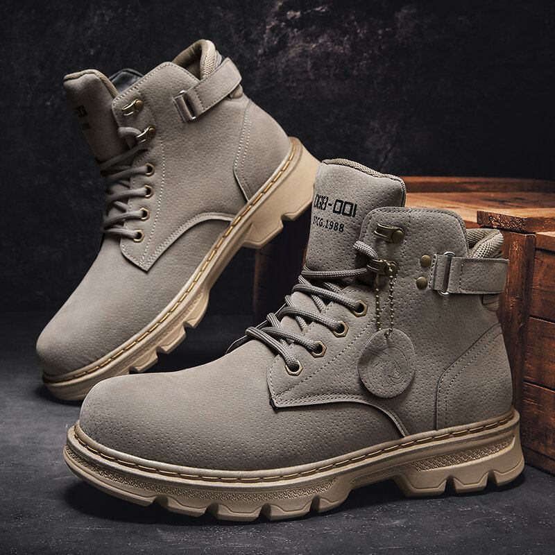 Mænd Classic Comfy Rund Toe Non Sip Outdoor Tooling Boots