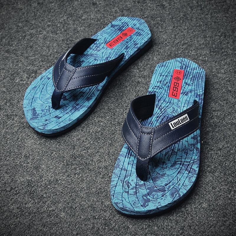 Herre Tøfler Casual Sommer Strandflip Flops Anit-slip Clip Toe Tøfler