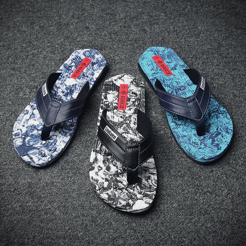 Herre Tøfler Casual Sommer Strandflip Flops Anit-slip Clip Toe Tøfler