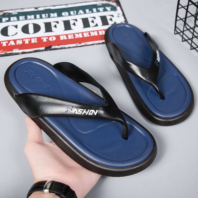 Herrebukse Blød Sål Letvægts Udendørs Flip Flops Casual Platform Hjemmesko