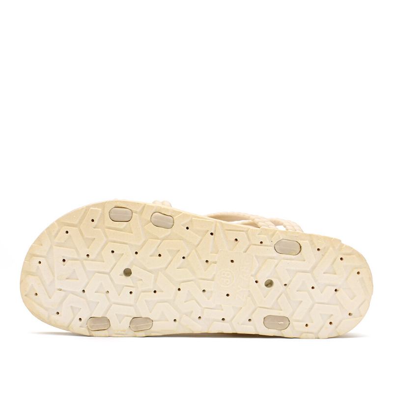 Kvinder Ensfarvet Cross Band Home Flats Sandaler