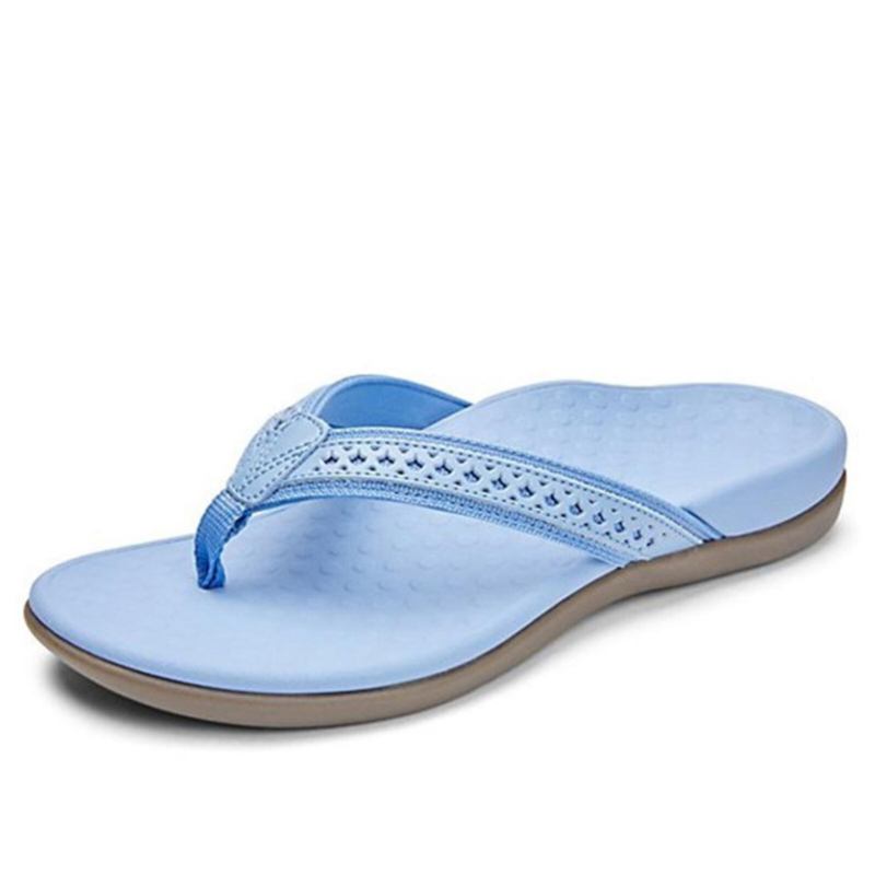 Kvinders Sommer Flad Hule Udskårne Decoration Brief Flip-flops Hjemmesko