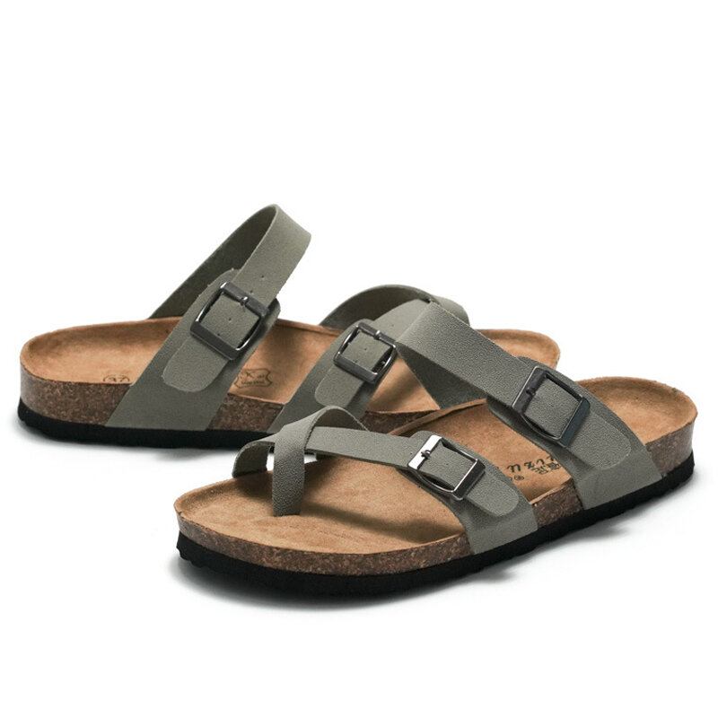 Mænd Clip Toe Buckle Slip On Casual Beach Daily Slippers