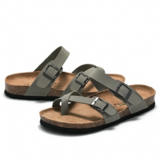 Mænd Clip Toe Buckle Slip On Casual Beach Daily Slippers