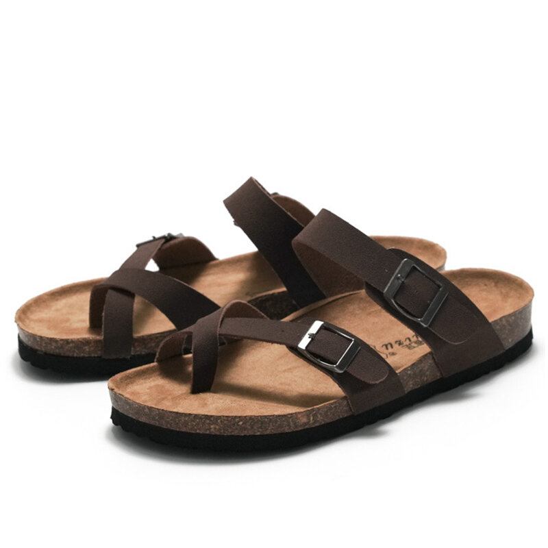 Mænd Clip Toe Buckle Slip On Casual Beach Daily Slippers