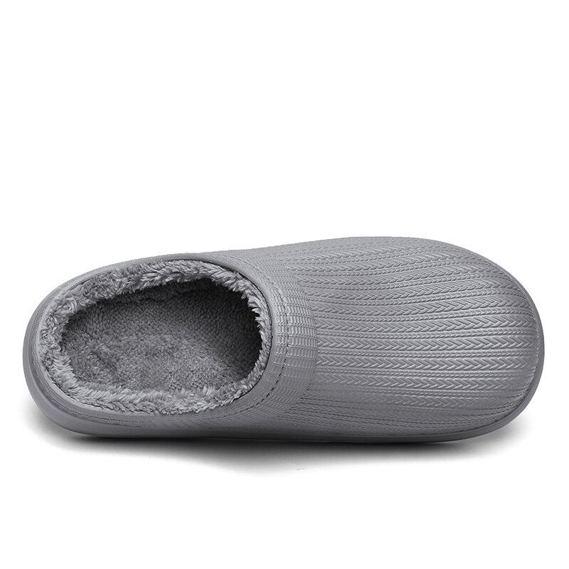 Mænd Comfy Wide Fit Riund Toe Rygløs Easy Slip-on Hjemmetøfler