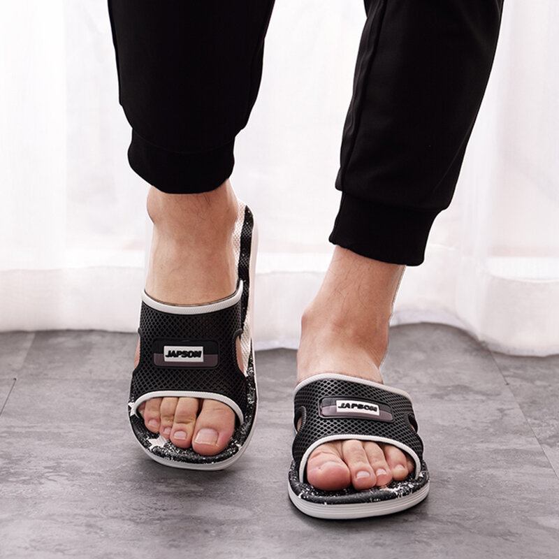 Mænd Hollow Comfy Soft Sole Slidesandaler Hjem Casual Hjemmesko