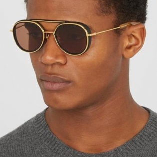 Mænd Oval Fuldt Tykt Stel Uv-beskyttelse Mode Vintage Solbriller