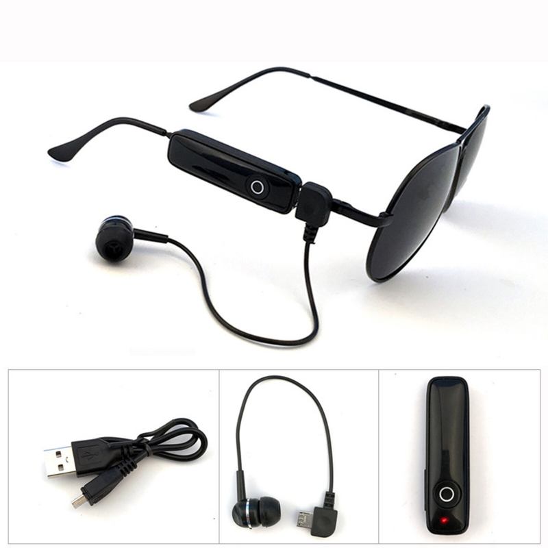 Mænd Retro Mode Udendørs Uv Beskyttelse Bluetooth Headset Solbriller