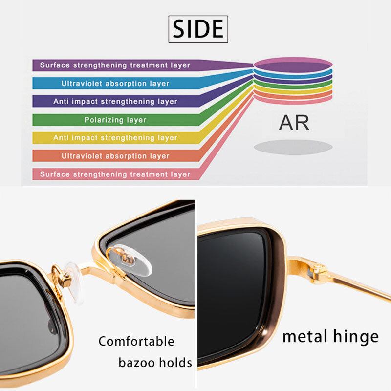 Mænd Retro Thick Edge Metal Stel Trend Solbriller Strand Sport Kørsel Udendørs Solbriller