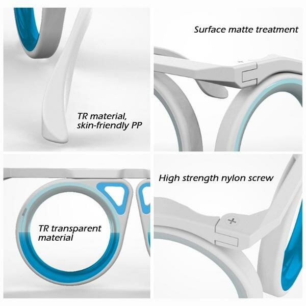 Mænd Teknologi Anti-køresyge Anti-søsyge Linseløse Bærbare Sammenfoldelige Briller.