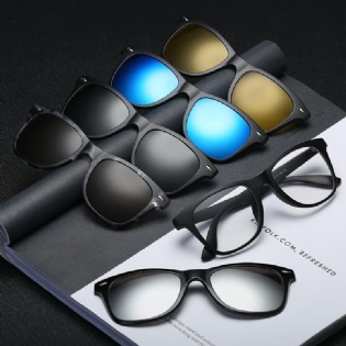 Magnetiske Briller Med Polariserede Clips Myopia Solbrille Der Kan Udskiftes