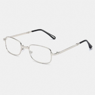 Unisex Bærbare Sammenklappelige Anti-blå Briller Klassiske Metal Fuld Stel Anti-uv Læsebriller Presbyopiske Briller