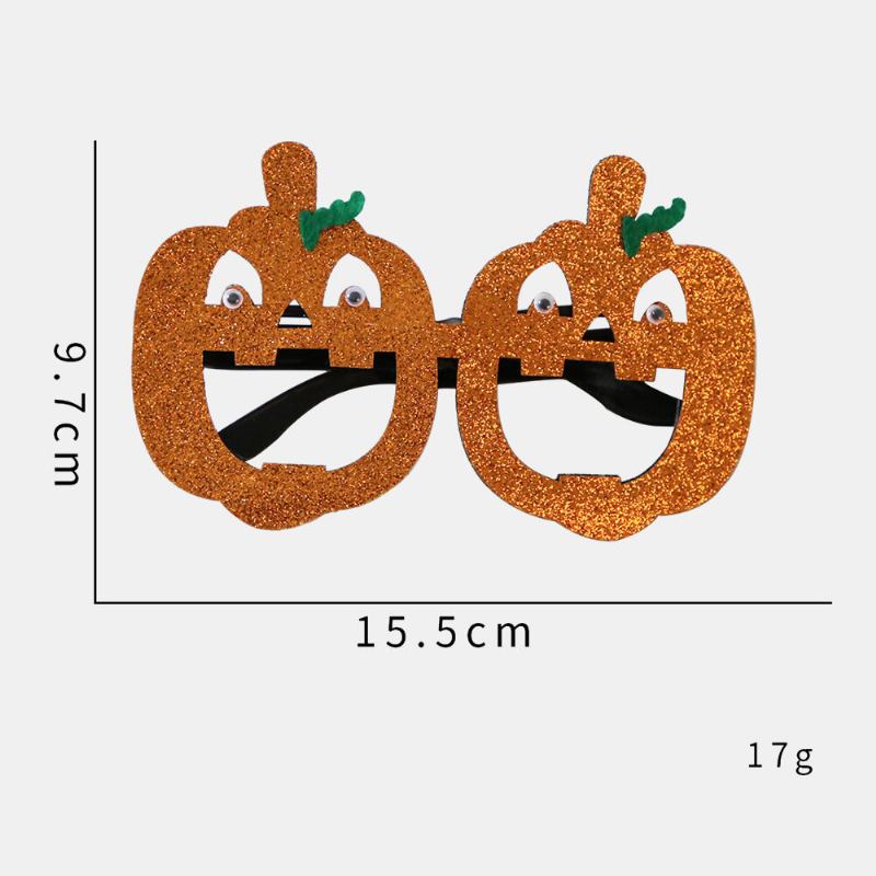 Unisex Filtstof Halloween Briller Børn Edderkop Græskar Kranie Funny Party Dekoration Briller