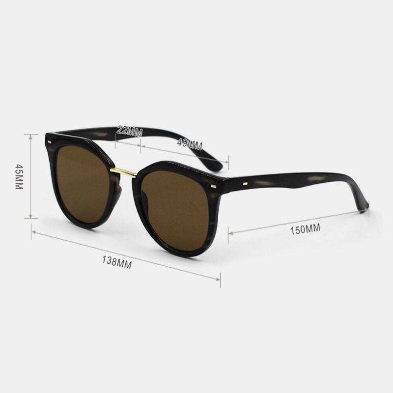 Unisex Tortoiseshell Square Full Frame Fashion Casual Uv-beskyttelse Solbriller