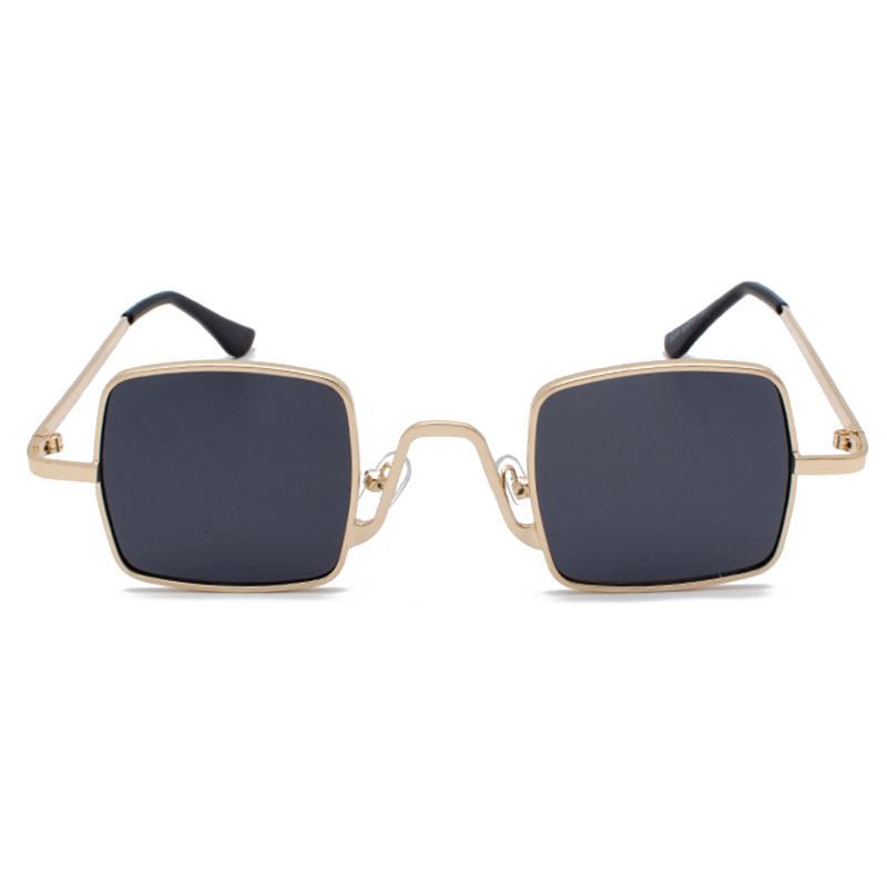 Unisex Vogue Vintage Anti-uv Metal Small Square Solbriller