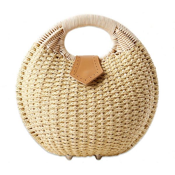 Kvinder Tote Håndtaske Sommer Strandtaske Straw Taske Rattan Taske Håndtaske