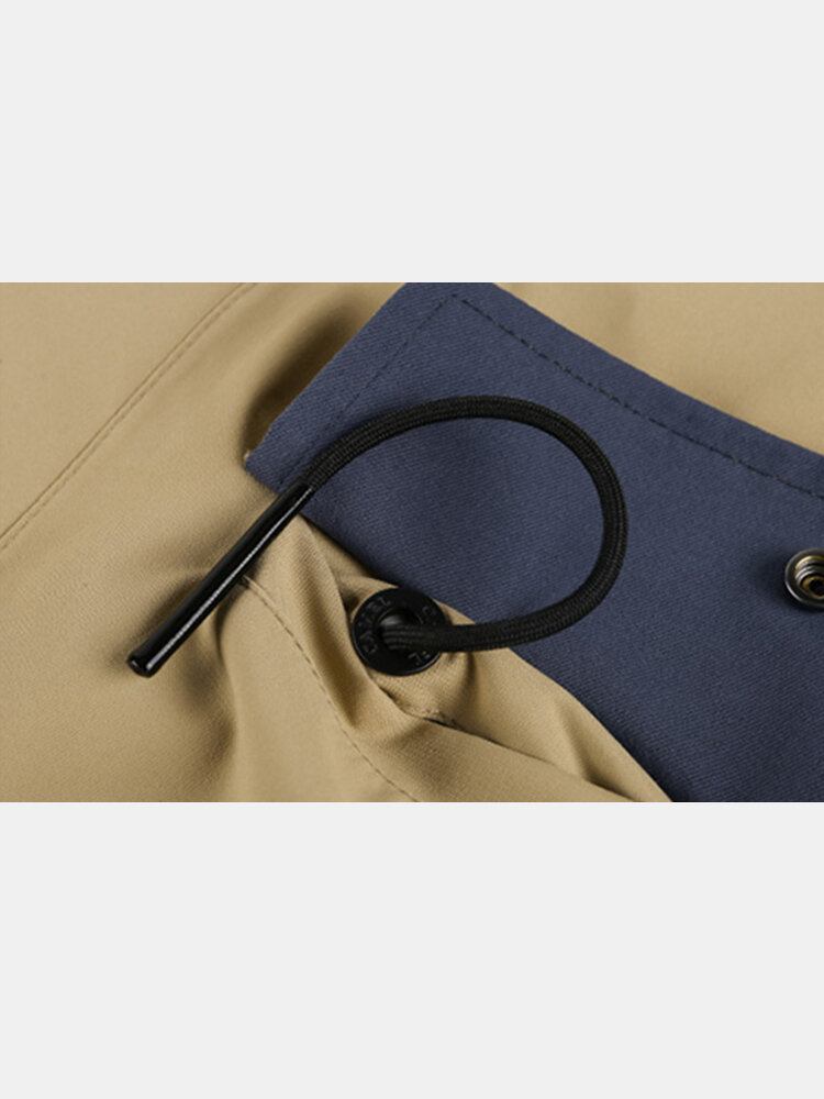 Camel Crown Herre Vandtæt Outdoor Multi-pocket Hætte Teknisk Jakke