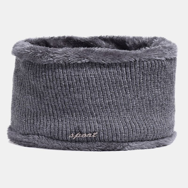 2 Stk Mænd Vinter Plus Velvet Varm Cashmere Bonnet Strikket Kasketter Tørklæde Maske Udendørs Vild Elastisk Justerbar Vindtæt Beanie Skull Hat