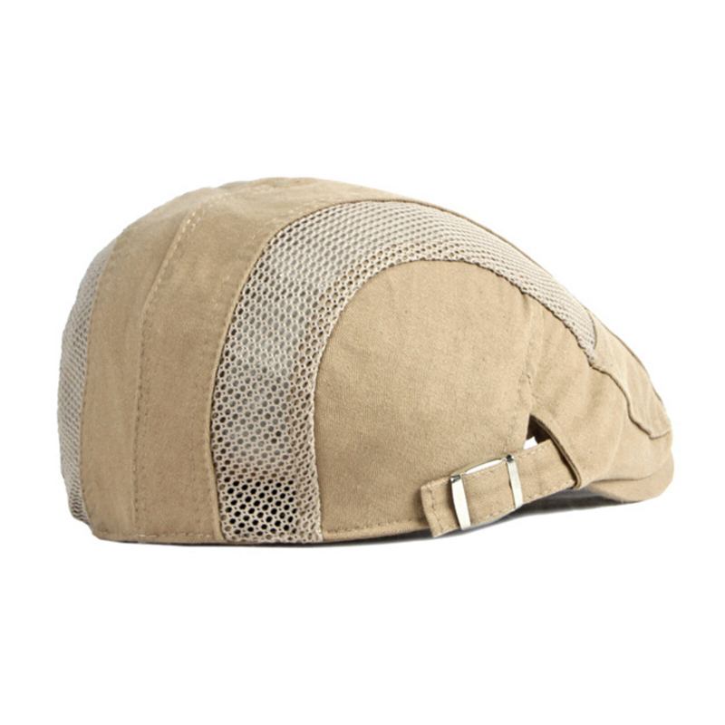 Åndbar Bomuldsskygge Til Mænd Med Kort Skygge Casual Retro Edgy Huer Baret Flad Kasket