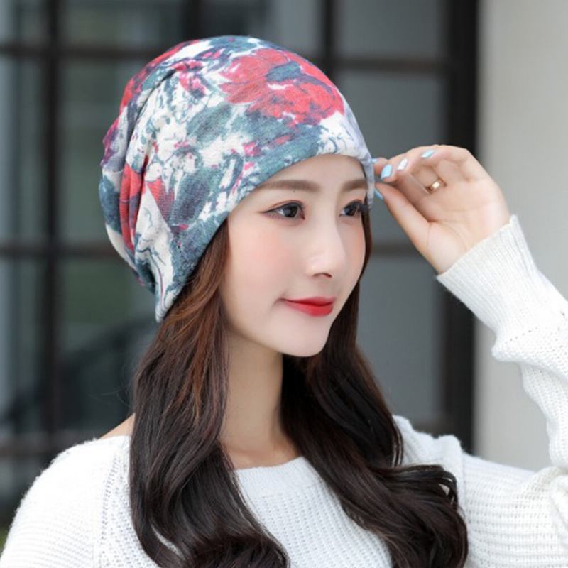 Åndbar Chemo Kasket Print Beanie Turban Outdoor Cap