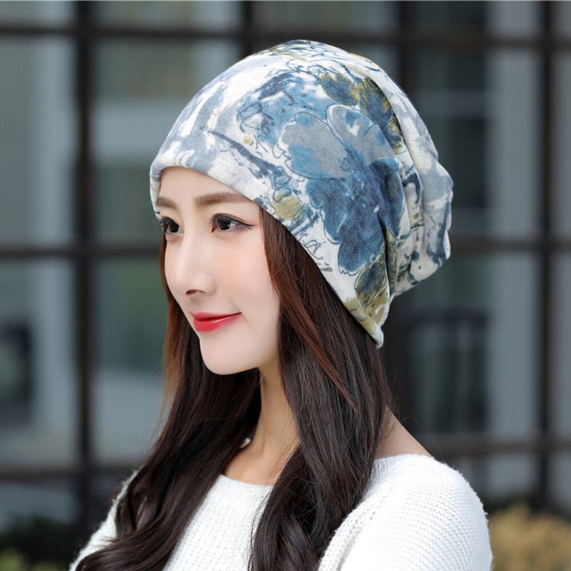 Åndbar Chemo Kasket Print Beanie Turban Outdoor Cap