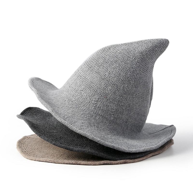 Cashmere Uld Funny Witch Huer Fest Festival Strik Fedora Hat