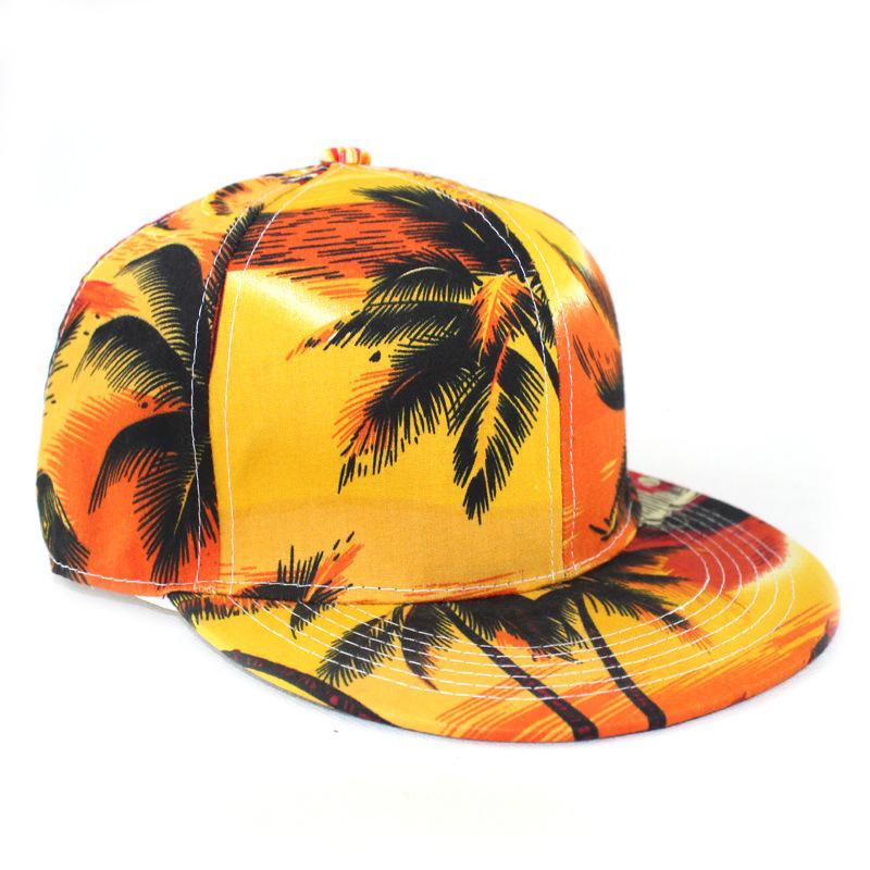 Coconut Tree Seaside Baseballkasket Flad Langs Hiphophat