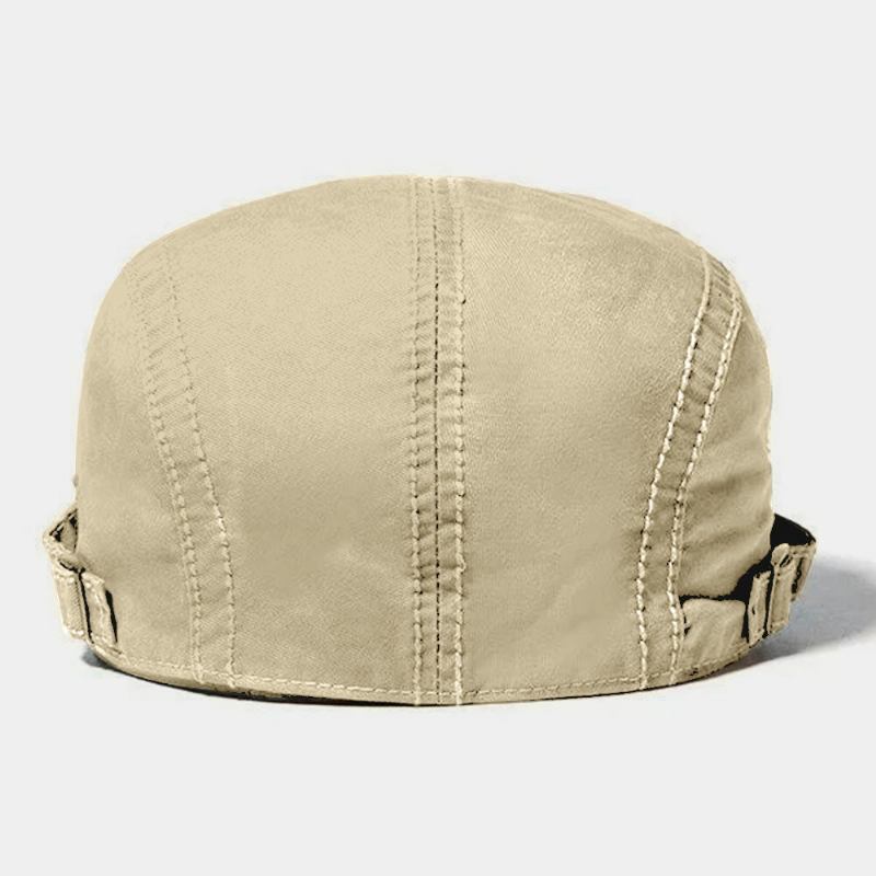 Collrown Mænd Mesh Baret Kasket Patchwork Kontrast Farve Stof Label Åndbar Casual Flad Hat