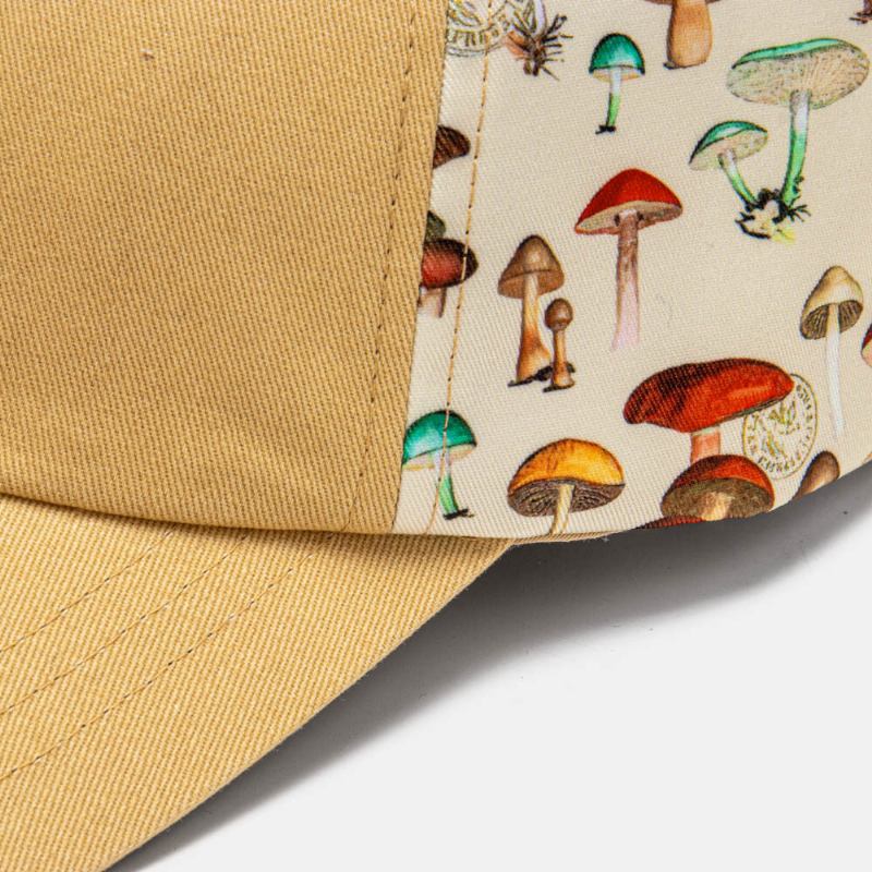 Collrown Unisex Mushroom Patch Patchwork Patchwork Mode Personlighed Solskygge Baseball Hat