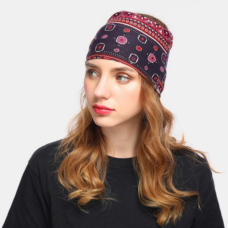 Dame Blomsterhat Beanie Tørklæde Turban Head Wrap Cap