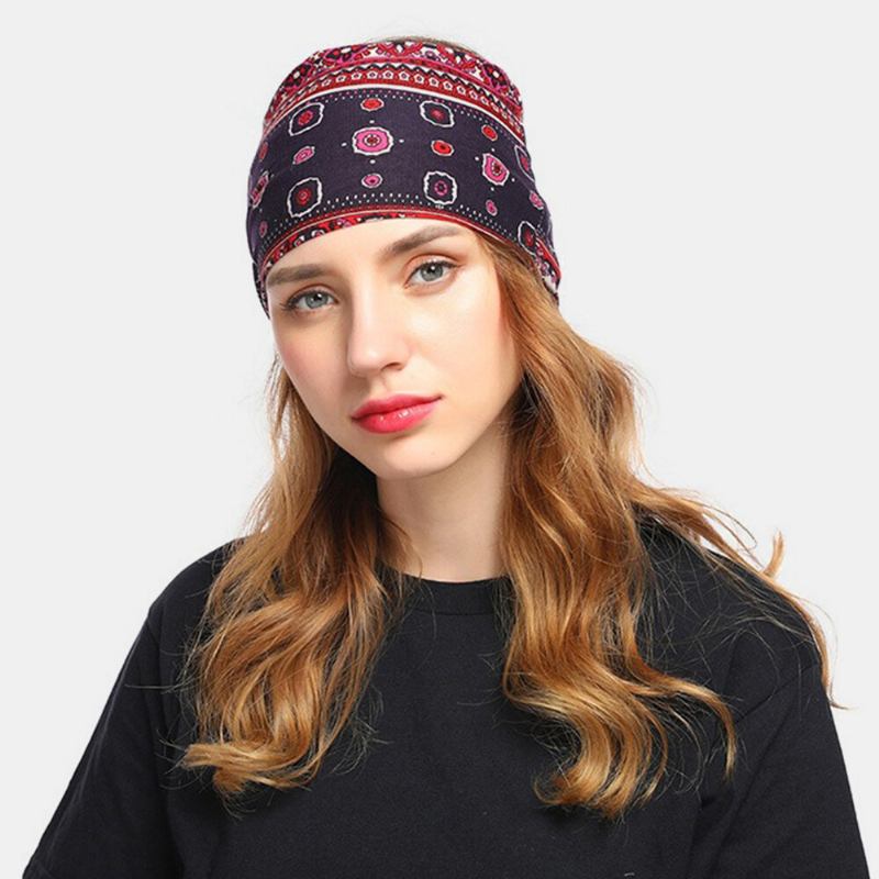 Dame Blomsterhat Beanie Tørklæde Turban Head Wrap Cap