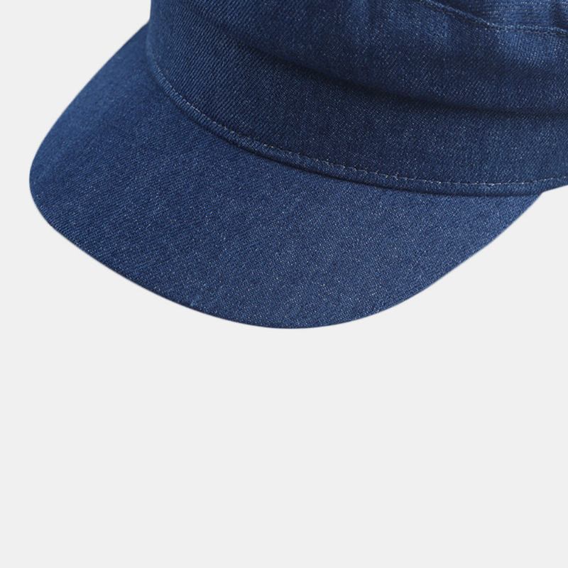 Denim Mesh Navy Kasket Peak Kasket Flade Hatte Wild England Military Huer Kaptajn Caps Navy Caps