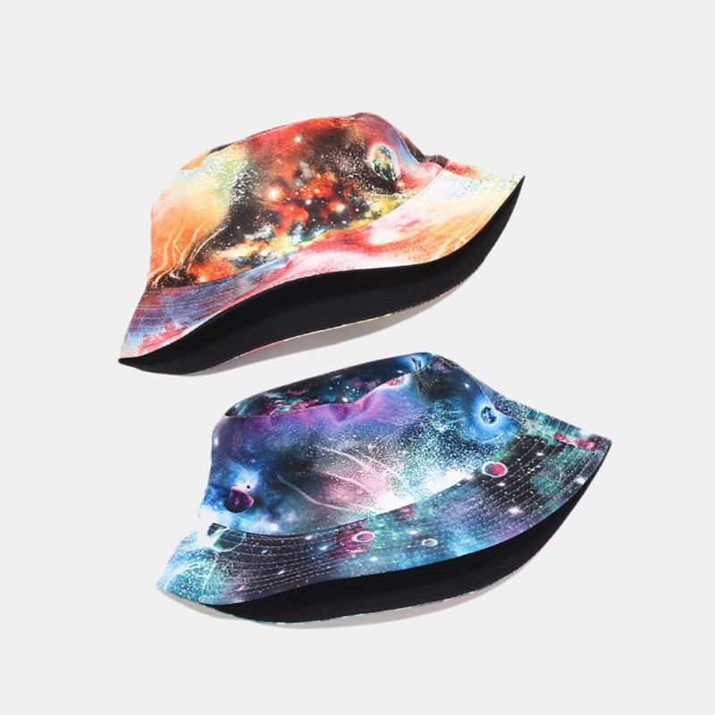 Graffiti Galaxy Fisker Huer Dame Bomuldsvask Huer Bucket Hat