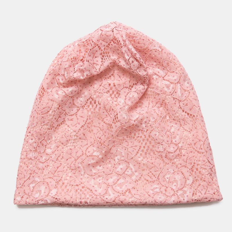 Kvinder Blonder Rhinestone Blomstermønster Baotou Huer Casual Vild Åndbar Komfortabel Beanie Hat