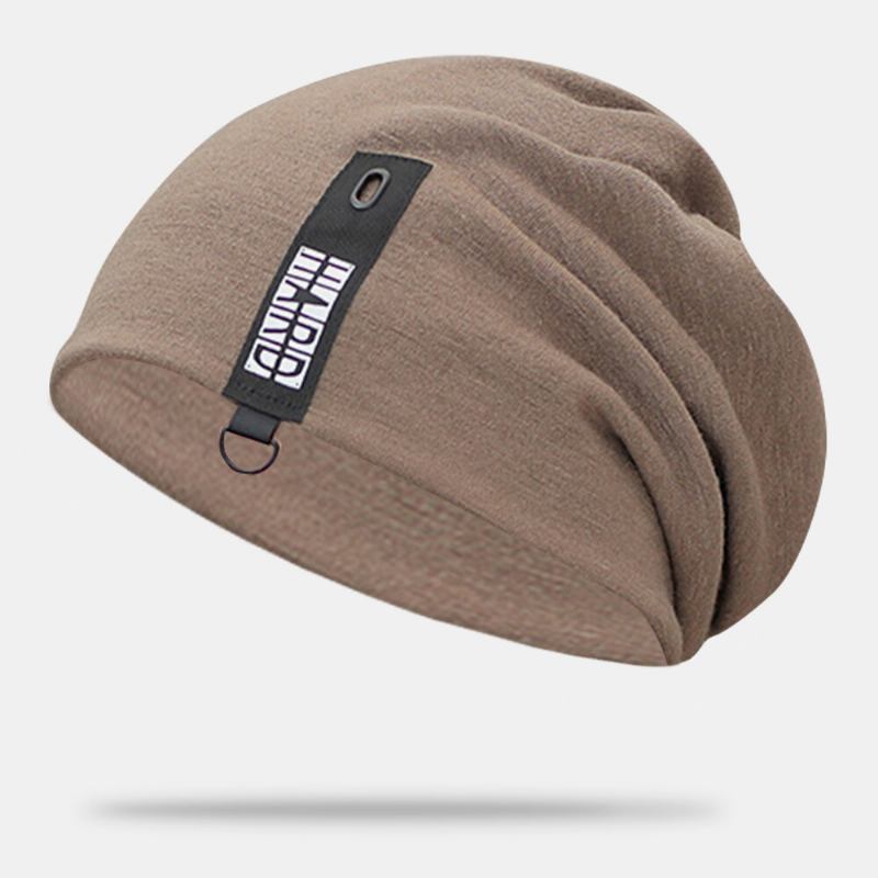 Kvinder Bomuld Holder Varmen Udendørs Vinter Mode Afslappet Solid Dobbelt Beanie Strikket Hat