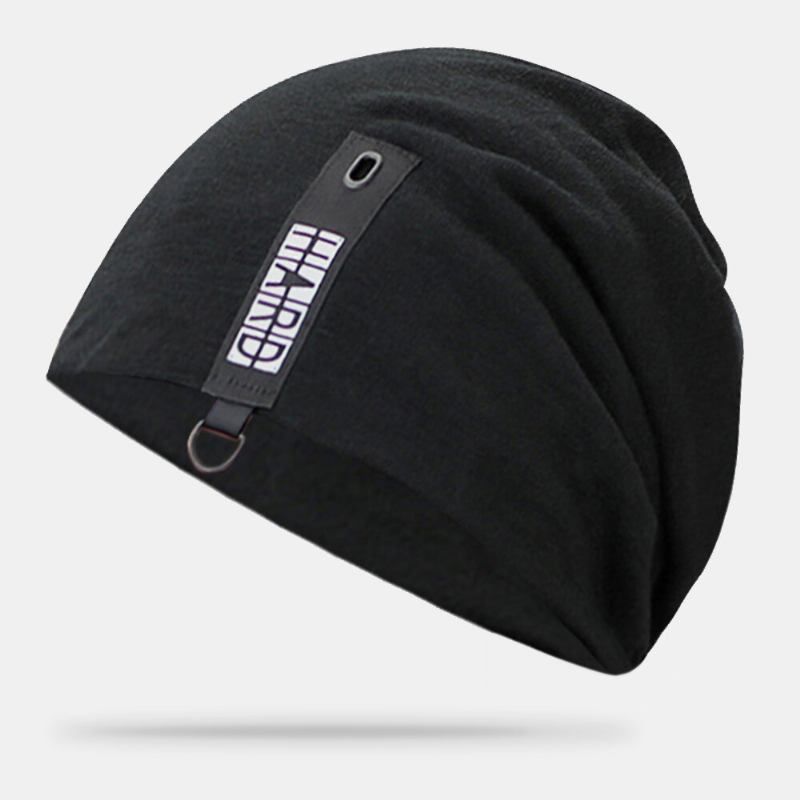 Kvinder Bomuld Holder Varmen Udendørs Vinter Mode Afslappet Solid Dobbelt Beanie Strikket Hat