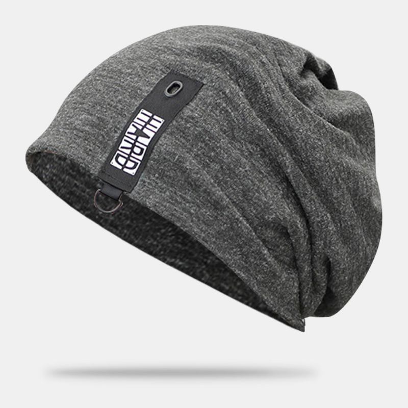 Kvinder Bomuld Holder Varmen Udendørs Vinter Mode Afslappet Solid Dobbelt Beanie Strikket Hat