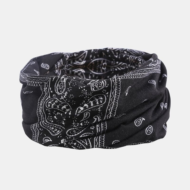 Kvinder Bomuld Multi-purpose Printing Beanie Kasket Hals Gaiter Ansigtsskjold Hatte Bandana