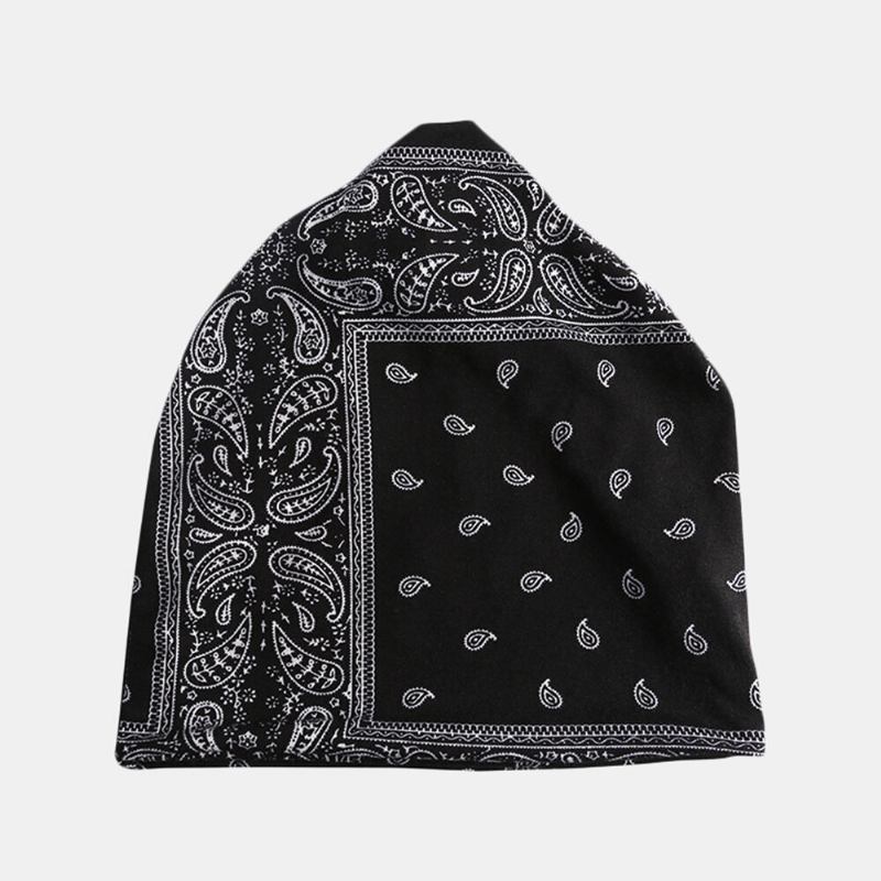 Kvinder Bomuld Multi-purpose Printing Beanie Kasket Hals Gaiter Ansigtsskjold Hatte Bandana