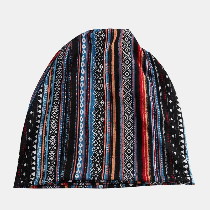 Kvinder Bomuld Multi-purpose Printing Beanie Kasket Hals Gaiter Ansigtsskjold Hatte Bandana